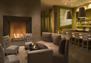 Healdsburg Hotel lobby fireplace 