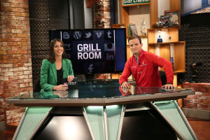 The Grill Room-- Season: 2014 -- Pictured: Bailey Moiser, Zach Johnson-- (Photo by: Jessica Danser/Golf Channel)